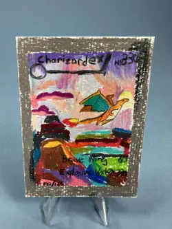 Pokemon 151 Charizard ex 199/165 sir Art Card Original ACEO Art Collectible - Image 1