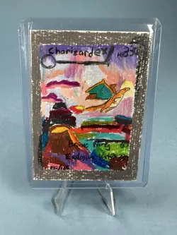 Pokemon 151 Charizard ex 199/165 sir Art Card Original ACEO Art Collectible - Image 2