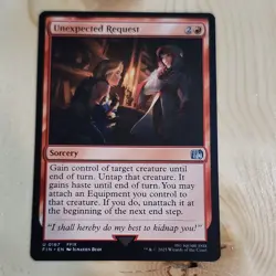 Magic: The Gathering Unexpected Request 0167 FFIX Uncommon Sorcery Red Regular - Image 1