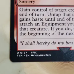 Magic: The Gathering Unexpected Request 0167 FFIX Uncommon Sorcery Red Regular - Image 5