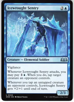 Icewrought Sentry U MTG Wilds of Eldraine 55 NM - Image 1
