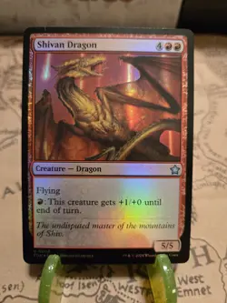 MTG Shivan Dragon Foundations Foil Uncommon NM - Image 1