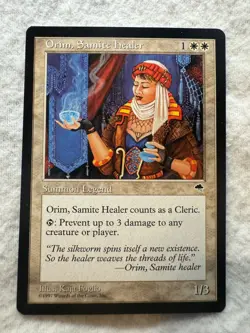 MTG - Orim, Samite Healer - NM+ / Never Played - Tempest #33 - Rare - EN - REG - Image 1