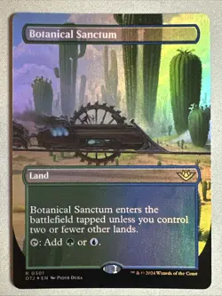 MTG / Botanical Sanctum / OTJ / #301 / FOIL (Borderless) / Rare / NM - Image 1