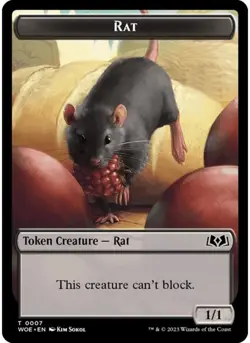 Rat (Foil) 7 // 11 MTG NM - Wilds of Eldraine - Image 1