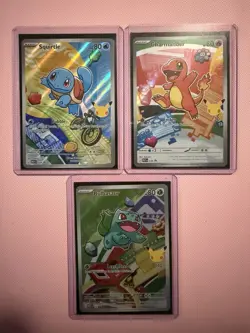 Pokemon First Partner Pack Squirtle Charmander Bulbasaur Holo Promo Cards - Image 1