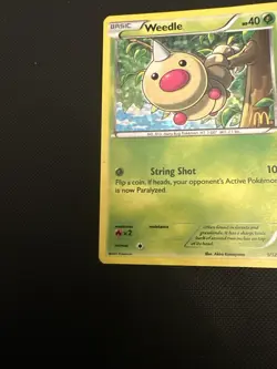 Weedle 1/12 McDonalds Promo 2013 Holo Rare Pokemon Card MP AA60 - Image 5