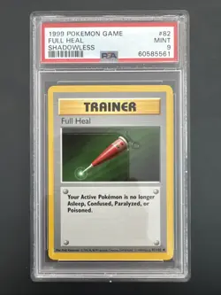 1999 Pokemon Game Full Heal Shadowless Mint 9 - Image 1