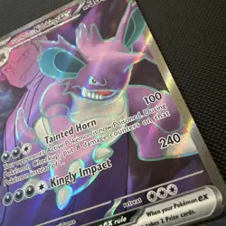 Pokemon TCG Team Rocket's Nidoking EX Ultra Rare 216/182 Destined Rivals English - Image 2