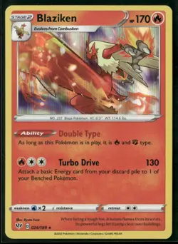 ✰ BLAZIKEN 024/189 RARE DARKNESS ABLAZE POKEMON ✰ NM/M - Image 2