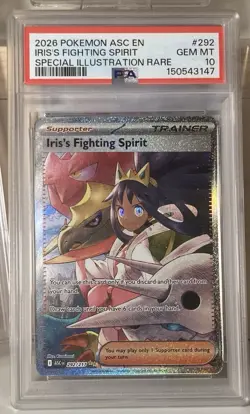 2026 Iris’s Fighting Spirit 292/217 pokemon TCG Ascended heroes PSA 10 - Image 1