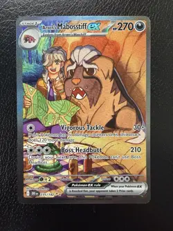 Pokemon TCG Arven's Mabosstiff EX 235/182 Destined Rivals NM - Image 1