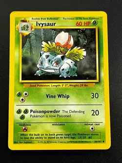 Ivysaur 30/102 - Base Set Vintage WOTC Pokemon TCG Card MP - Image 1