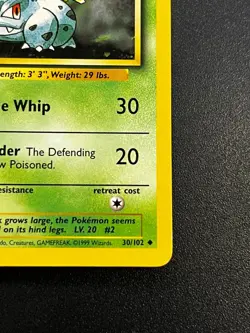 Ivysaur 30/102 - Base Set Vintage WOTC Pokemon TCG Card MP - Image 3