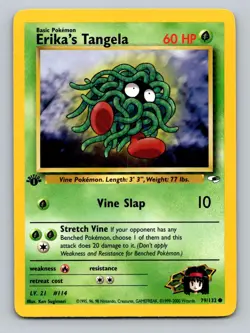 Erika's Tangela Common Pokemon TCGGym Heroes 079/132 NM 1st Edition - Image 1