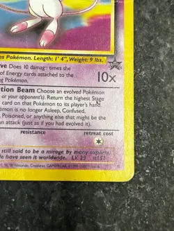 Mew Black Star Promo #8 Vintage Pokemon Card WOTC Promo MP - Image 3