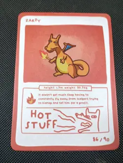 Zardy (Charizard) 86/90 - Pokedoodles Set 1 Fan Art - Pokemon - Image 1