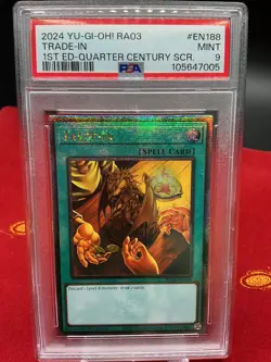 Trade-In (Quarter Century Secret Rare) RA03-EN188 Yugioh Bonanza PSA 9 - Image 1