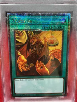 Trade-In (Quarter Century Secret Rare) RA03-EN188 Yugioh Bonanza PSA 9 - Image 2