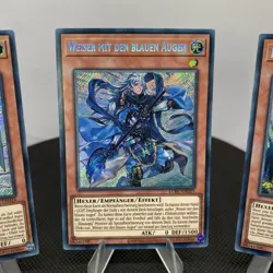 Yugioh Priesterin, Weiser & Maid Mit Den Blauen Augen Secret Rare Playset - Image 2