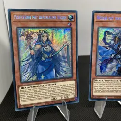 Yugioh Priesterin, Weiser & Maid Mit Den Blauen Augen Secret Rare Playset - Image 3