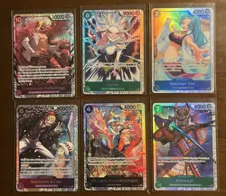 One Piece SR LOT 6-CARDS EB04-013 The Azure Sea's Seven Foil SR - Image 1