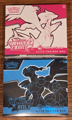 Pokemon Center Black Bolt & White Flare Elite Trainer Box ETB Set (New Sealed) - Image 1