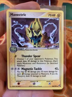 2005 Pokemon EX Deoxys Manectric Prerelease 38/107 - NM - Image 2