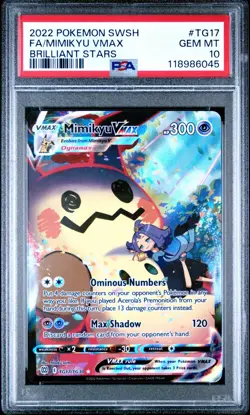 Mimikyu VMAX PSA 10 English Pokemon Card TG17 Brilliant Stars 2022 Alternate Art - Image 2