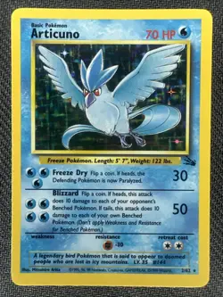1999 Fossil Set Articuno Holo #2/62 Rare WOTC Pokemon Card TCG Original NM/LP - Image 1