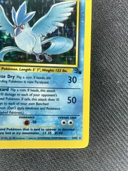 1999 Fossil Set Articuno Holo #2/62 Rare WOTC Pokemon Card TCG Original NM/LP - Image 4