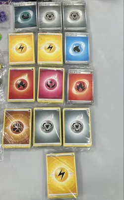 Large Lot of Pokemon ETB Boxes Dividers Energy Packs Dice and LP-NM Cards Look!! - Image 5