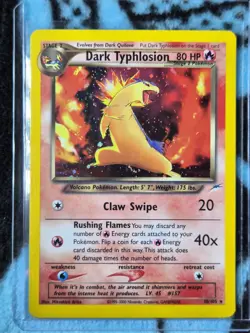 Pokemon Dark Typhlosion Neo Destiny Holo Rare 10/105 80HP English Card - Image 1