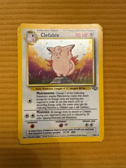 Clefable 1/64 Jungle Unlimited Holo Rare Pokemon Card 1999 WOTC HP - Image 1