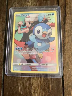 Pokemon Piplup and Dawn Cosmic Eclipse Rare Card Used Great Condition - Image 3