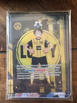 One Piece x BVB Borussia Dortmund Promo Card Monkey D Luffy ST13-003 Sealed - Image 1