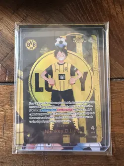 One Piece x BVB Borussia Dortmund Promo Card Monkey D Luffy ST13-003 Sealed - Image 2