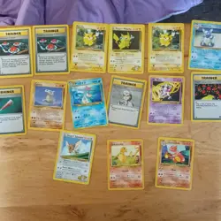 Pokemon TCG Base Set Gym Heroes Team Rocket Lot Wizards 17Cards Pikachu Cubone - Image 1
