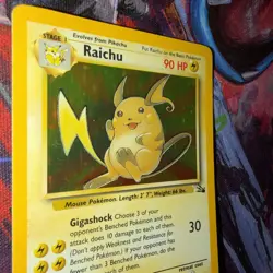 Pokemon Raichu Holo Rare Card 14/62 Fossil Unlimited MP Condition - Image 4