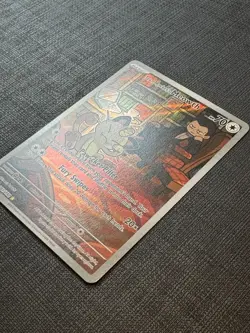 Pokemon TCG Destined Rivals Team Rockets Meowth Card 203/182 Near Mint Condition - Image 2