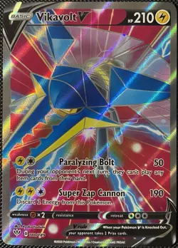 Vikavolt V (Full Art) 180/189 Swsh03: Darkness Ablaze Holo - Pokemon Card - Image 1