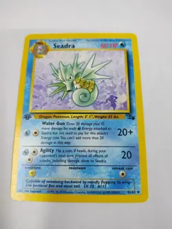 MINT INVEST Pokemon TCG Seadra Fossil, 1st Edition Uncommon Card 42/62 - Image 2