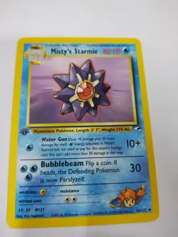 MINT Misty's Starmie Gym Heroes 56/132 1st Edition Uncommon Pokemon Card WOTC - Image 1