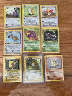 original 151 pokemon cards 1999 complete set both holo and non some fossil 1st - Image 3