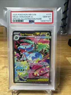 2025 POKEMON MEG EN-MEGA EVOLUTION #177 MEGA VENUSAUR EX PSA 10 - Image 1