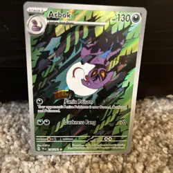 Pokemon TCG Arbok 176/162 Temporal Forces Illustration Rare Card NM Condition - Image 1