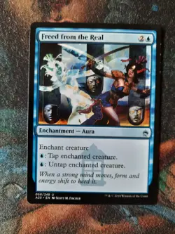 Magic the Gathering MTG - 1 x Freed from the Real - A25 - EX - Image 1