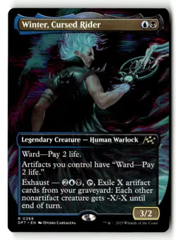 Winter, Cursed Rider (Borderless) 369 Rare Aetherdrift Magic: The Gathering NM - Image 1