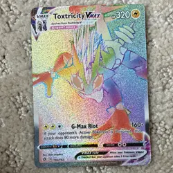 Pokemon Toxtricity VMAX Secret Rare Full Art Holo Card 196/192 Rebel Clash - Image 1