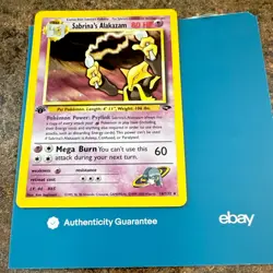 *AUTHENTICATED* Pokemon Sabrina's Alakazam Gym Challenge 1st Edition Holo Rare - Image 1